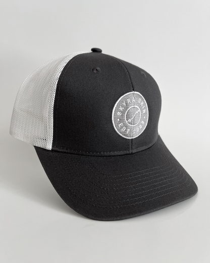 Skyra embroidered trucker hat side